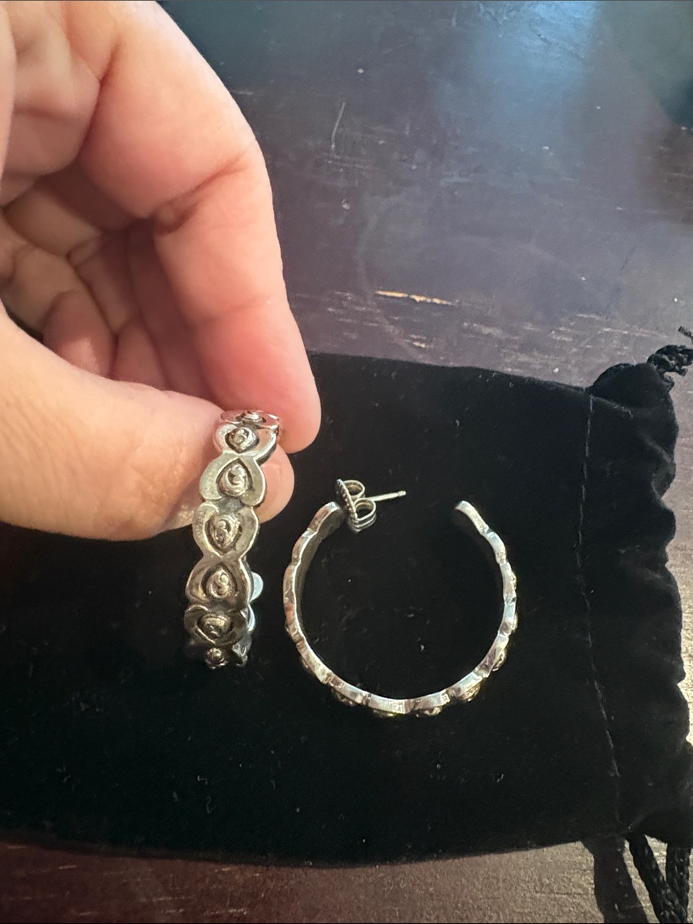 Lois Hill intricate hoops - Sterling silver